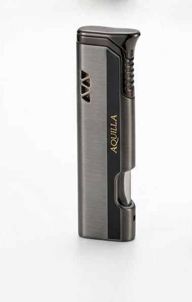Classy Aquila Black Pocket Lighter Men, Cigarette Pocket, Windproof & Jetflame, Metal, Refillable Lighter for Home Decor, Cigarettes & Aesthetics-image-20