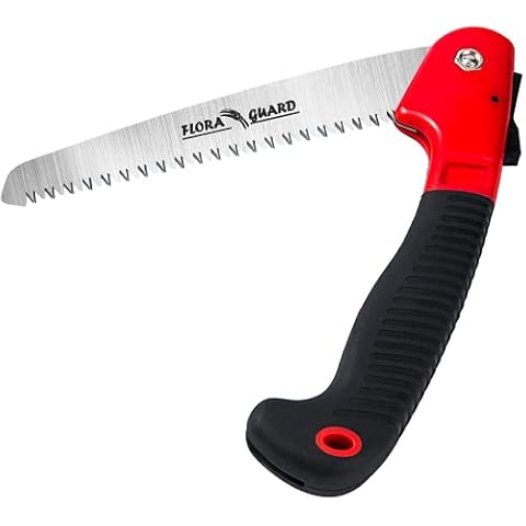 FLORA GUARD Folding Hand Saw with Razor Tooth Sharp Blade and Solid Grip Cover