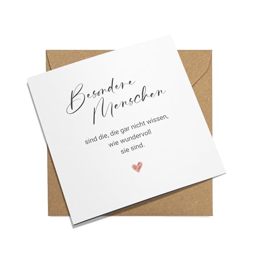 URBANHELDEN Grusskarte Dankeskarten Besondere Menschen - Kleines Danke Geschenk - Glückwunschkarte mit Umschlag - Danksagung Klapp Karte für Frauen, Männer (KTMP_135) URBANHELDEN Grusskarte Dankeskarten Besondere Menschen - Kleines Danke Geschenk - Glückwunschkarte mit Umschlag - Danksagung Klapp Karte für Frauen, Männer (KTMP_135)