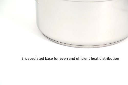 Excelsteel 12 Quart 18/10 Stainless Steel 4 Piece Muti-Cookware Set with Encapsulated Base