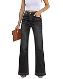 luvamia Black Jeans for Women UK Boot Cut Jeans for Women UK Soft Black Size X-Large Fits UK Size 20 - UK Size 22