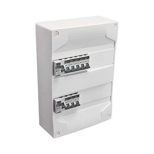 Coffret électrique - Tableau électrique - Coffret tableau - Coffret pré-équIPé - 2 rangées - 26 modules - 8 disjoncteurs - 2 inter diff (1) 40A type A et...