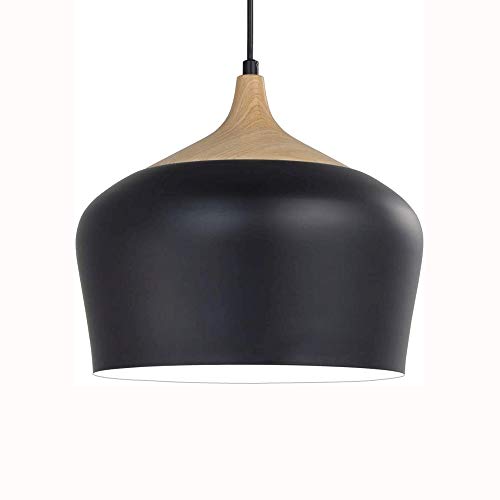 Plafonnier suspendu noir mat CFWSHJ : luminaire de plafond moderne
