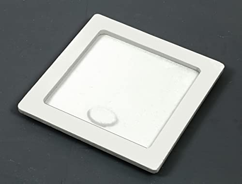 Image of Fiber Reinforced Polymer (FRP) Durable Manhole Cover | 2.5 Tons Capacity Manhole Cover | Chamber Cover | Sump Cover (12 X 12 Inch, White)