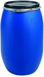 INVOPAK 120 Litre Plastic Blue Open Top Barrel with Lid & Ring UN Approved Food Grade