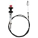 Carnovate VCGTX10 10FT Heavy Duty Vernier Locking Throttle Cable Compatible with Household Industrial and Commercial PTO and Dump Applications, with Detachable Cable Head