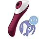Satisfyer Dual Crush, 2:1 Vibrator + Druckwellentoy, 2 Motoren, beidseitig verwendbar, Sexspielzeug für Frauen