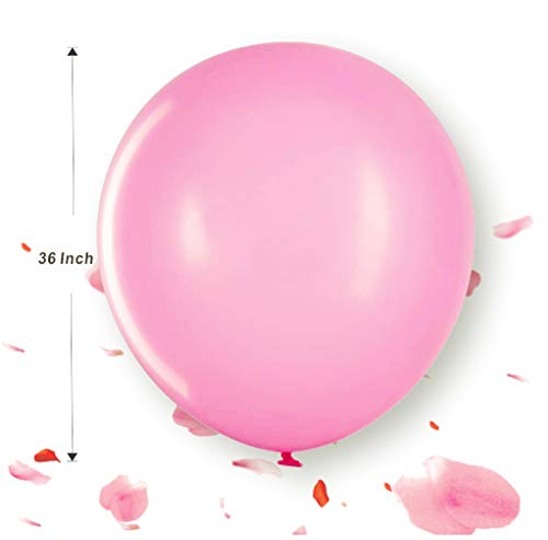 Image of PMLAND 6 Pcs Pink 36 Inch Giant Latex Balloons for Party Decor Decorations