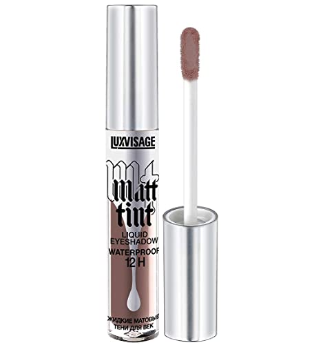 Luxvisage Long-Lasting Liquid Matte Eyeshadow Matt Tint Waterproof 12H, Shade 110 Dark Chocolate