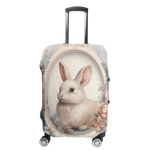 Travel Luggage Cover Washable Suitcase Cover Rabbit in Frame Fashion Suitcase Protector Carry On Luggage Covers Protector Suitcase Fits 19