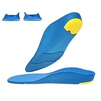 FonsBleaudy Kids Orthotic Cushioning Arch Support Shoe Insoles, Toddler Inserts for Flat feet, Plantar Fasciitis, Feet Heel Pain Relief (Big Kids 2.5-4.5)