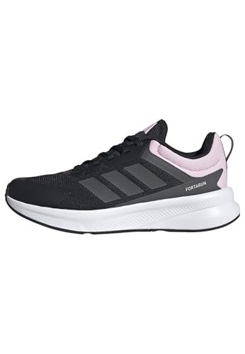 adidas Unisex niños Fortarun 4.0 Shoes Junior, Core Black/Grey Six/Clear Pink, 38 EU