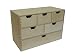 6 CASSETTIERA DI LEGNO – COLLEZIONE ARMADIETTO NON DIPINTO COMPENSATO DÉCOUPAGE ‎42 cm x 28 cm x 20 cm