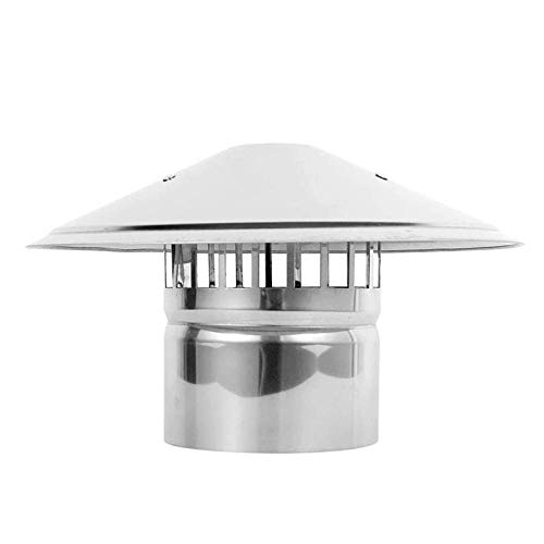 Capot de cheminée rond en acier inoxydable 180 mm étanche