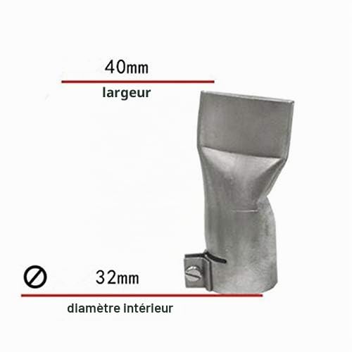 Buse de soudage plate de 20 mm + buse de soudage de 40 mm pour pistolet à souder en plastique de la plupart des marques