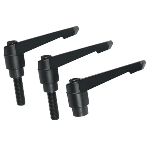 Poignées réglables M6 12MM en alliage orange avec levier de serrage à filetage mâle