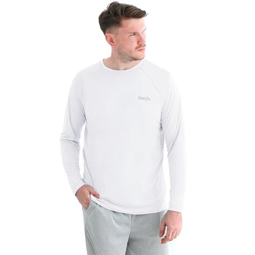 Men's UPF 50+ UV Sun Protection Long Sleeve Shirts Rash Guard Hiking Fishing Swim Shirts Lightweight Quick Dry