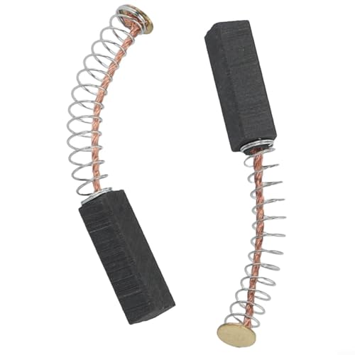 2 cepillos de motor de carbono para motores eléctricos, 20 mm x 6 mm x 5 mm, juego de cepillos de repuesto con resorte de metal, compatible con taladros, molienda angular