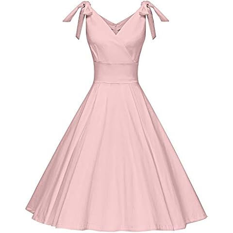 GownTown Women's 1950s V-Neck Bowknot Swing Cocktail Dress Cover