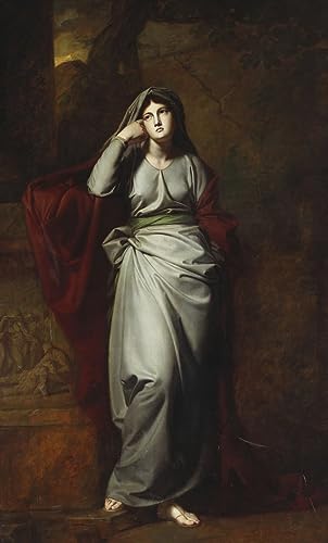 Peinture d'art mural George Romney : affiche classique en robe vert pâle 60x90cm