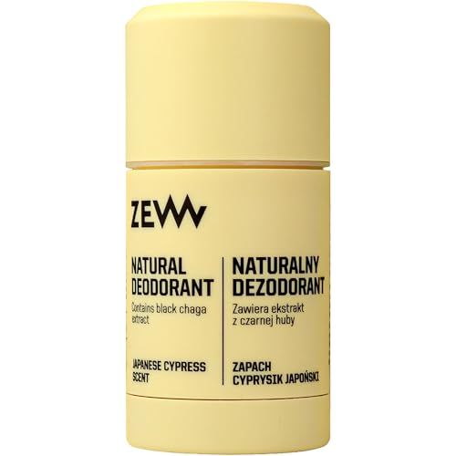 ZEW for Men Natürliches Deo Stick Herren 80g Japanische Zypresse Bergamotte – Ohne Aluminium Alkohol Parabene – 97% Naturinhaltsstoffe – Vegan Sensitiv