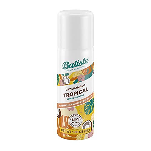 Batiste Dry Shampoo Coconut & Exotic Tropical 200ml with travel size Mini 50ml by Batiste
