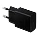 Samsung 15 Watt USB Type-C Schnellladeadapter, Ladegerät mit Datenkabel, Schwarz