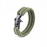 Stainless Steel Buckle Paracord Bracelet Emergency Rescue Paracord Bracelet Outdoor Climbing Rope Parachute Cord 23cm