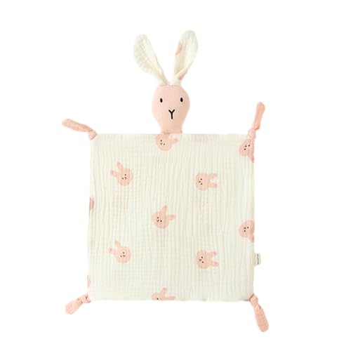 Toalla De Conejo Calmante, Manta De Seguridad De Algodón, Y Calmante Con Capa Robusta, Utilidad De Comodidad De 9,5 Cm Con Textura Refinada, Categoría Habitación De Niños, Envoltura