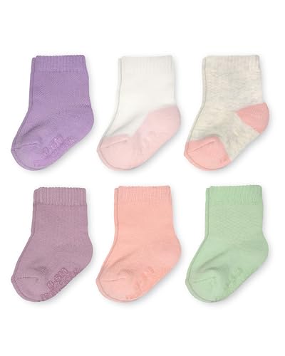 Image of Fruit of the Loom All Weather Baby & Toddler Socks - Cotton Crew Socks with Grips for Boys, Girls and Unisex