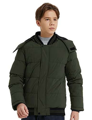 Wantdo Boy's Padded Winter Coat Water-Resistant Puffer Jacket with Removable Hood3