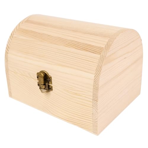Listado de Cofres , tabla con los diez mejores. 46 Cofre del tesoro de madera sin terminar Caja decorativa de madera pino con tapa con bisagras y cierre bloqueo Cajas decorativas lisas para pasatiempos artísticos Almacenamiento...