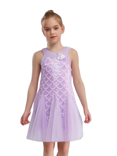 Toddler Girls Mermaid Dress Summer A Line Sundress Shiny Sequin Tutu Birthday Party Fancy Princess Dress2