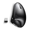 ASOYIOL Ergonomic Mouse Wireless,Rechargeable Vertical Mouse with USB Receiver,6 Buttons 800/1200/1600 Computer Mouse for Laptop PC(Right Hand,Black)