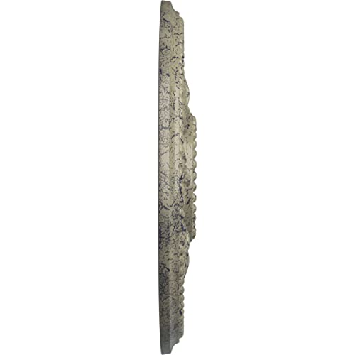 Image of Ekena Millwork CM18EDCSC Edinburgh Ceiling Medallion, Castle Stone Crackle
