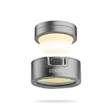 NEBO Poppy Puck Pocket Lantern | Compact 2-in-1 Mini Lantern, 300 Lumen, Rechargeable, 3 Light Modes, Magnetic Base & Hanging Hooks - Light Gray