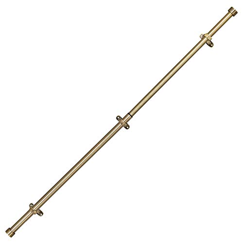 Curtain Rods For Windows 28-48 Inches,1-Inch Diameter Curtain Rod, Adjustable Window Curtain Rod With Premium Aluminum Brackets And Finials,Single Antique Bronze Rod Set #TOP4