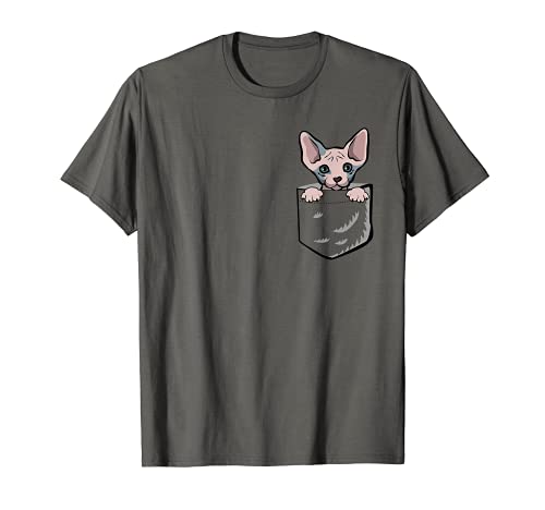 Adorable Little Sphynx Cat In The Pocket T-shirt