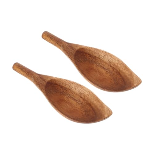 PRETYZOOM Cucharas De Café De Madera 2 Piezas Pala De Té Cuchara Para Polvo Diseño Único y Ligera