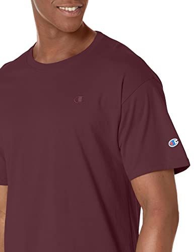 Champion Mens Classic Jersey Tee Shirt, Maroon, X-Large US3