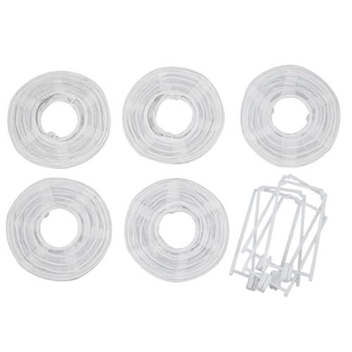 Linternas de papel redondas de 4 pulgadas para decorar techos vacíos en fiestas sin pesar nada 5