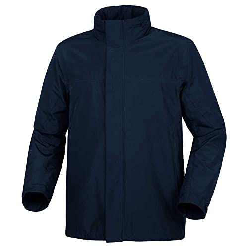 Giacca Rain Over imperméable unisexe bleu foncé coupe-vent pluie