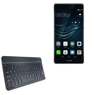BoxWave Keyboard Compatible with Huawei P9 Plus - SlimKeys Bluetooth Keyboard, Portable Thin with Chiclet-Style Keys - Jet Black