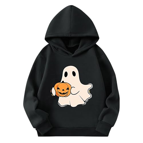 Teen Girls Halloween Ghost Printed Hoodies Spooky Season Sweatshirt Pumpkin Print Cute Casual Trendy Pullover