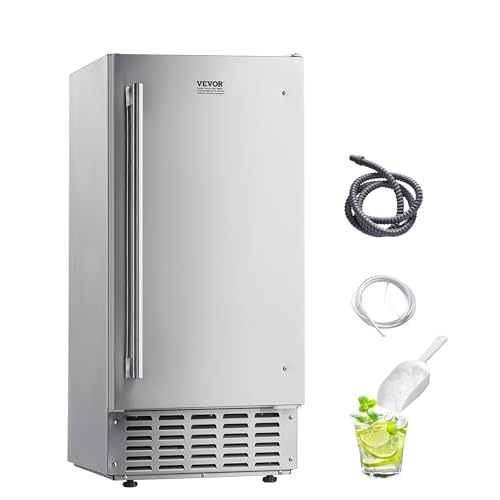 VEVOR Undercounter Built-in Ice Maker, 66 Lbs/Day Under Counter Nugget Ice Maker Machine with...