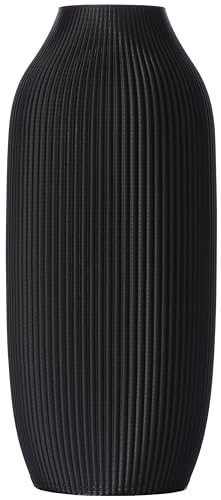 Blumenvase/Dekovase Stella M 22,5 cm Schwarz für Schnitt-/ Trockenblumen |...