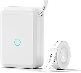 NIIMBOT D110 Etiquetadora, Mini Impressora de Etiquetas, Máquina de Etiquetar com Fita Térmica Bluetooth Pequena Impressora de Etiquetas