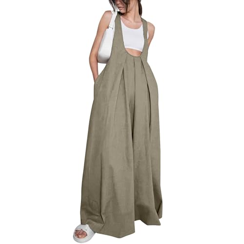 Robe longue décontractée à encolure en U et coupe ample