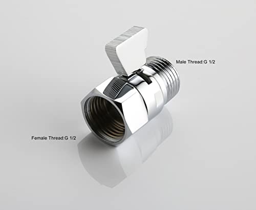 Ousun Shower Head Flow Control Valves Brass Shower Head Shut-Off Valve With Brass Handle For Shower Head Hand Shower Bidet Sprayer Chrome Finish (Blade Handle-1) #TOP5