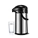 Airpot termos z pompką, ze stali nierdzewnej, wysoka pojemność, dobra jakość, izolowany próżniowo, z uchwytem do noszenia, termos do domu, biura, na kemping (czarny, 3 l)